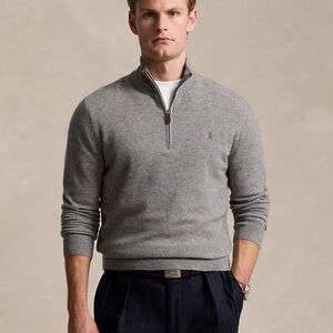 Polo Ralph Lauren Quarter-Zip Luxurious Wool Sweater XXL